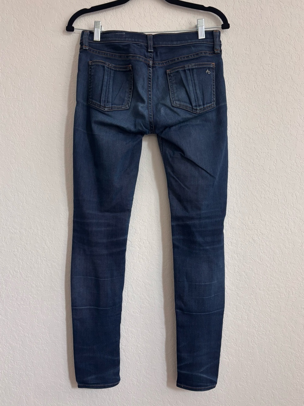 Rag & Bone The Skinny Jeans Size 27 Distressed Dark Wash Stretch Denim - Picture 4 of 8